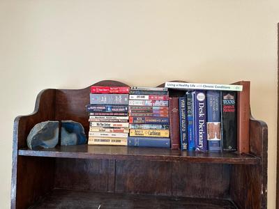 A GEODE AND A VARIETY OF BOOKS