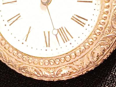 Antique Silver colored pocket watch for parts or repair