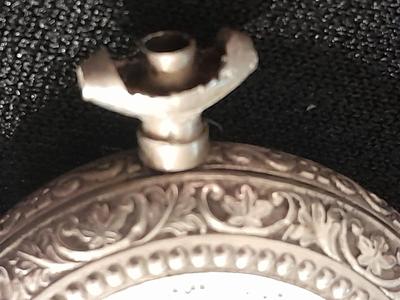 Antique Silver colored pocket watch for parts or repair