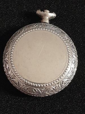 Antique Silver colored pocket watch for parts or repair