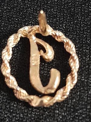 14k Gold Letter "J" tie tack