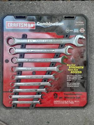 9-piece Craftsman combination wrench set -