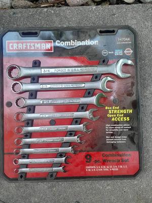9-piece Craftsman combination wrench set -