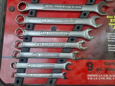 9-piece Craftsman combination wrench set -