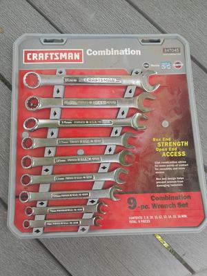 9-Pece Craftsman Combination wrench set