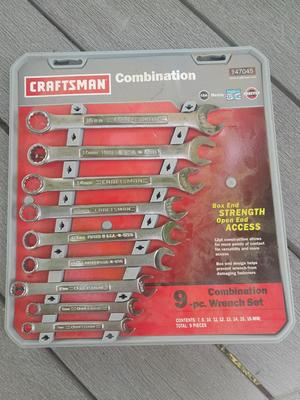 9-Pece Craftsman Combination wrench set