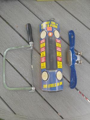 Vintage Record A151 Adjustable Spoke Shaves / Cabinet Scraper / Draw Knife with band saw and level & plumb