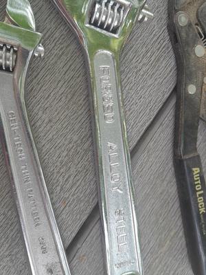 Grouping of hand tools - Craftsman professional auto lock plyers - Dewalt - and more