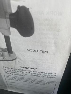 PORTER CABLE PLUNGE ROUTER MODEL 7529