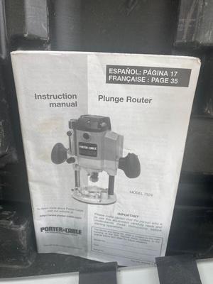PORTER CABLE PLUNGE ROUTER MODEL 7529