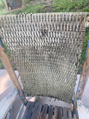 ANTIQUE WICKER AND WOOD ROCKING CHAIRS