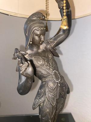 Antique Jester Double Socket Desk Lamp. And a Side Kick