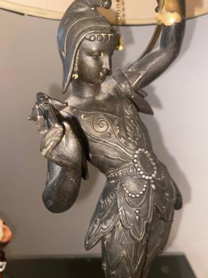Antique Jester Double Socket Desk Lamp. And a Side Kick