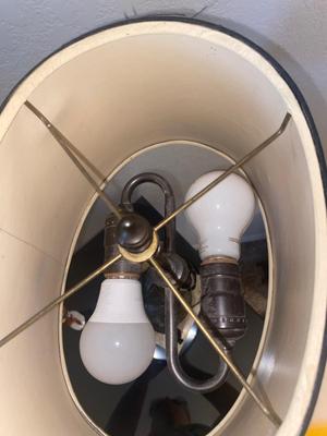 Antique Jester Double Socket Desk Lamp. And a Side Kick
