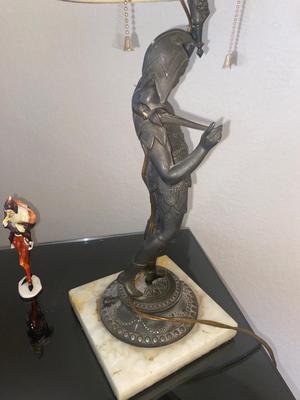 Antique Jester Double Socket Desk Lamp. And a Side Kick