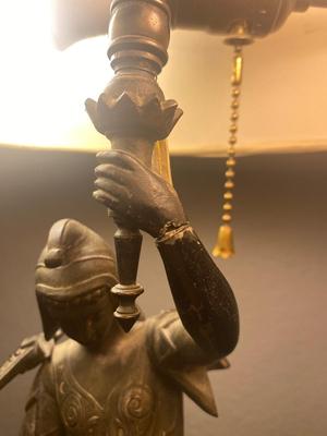 Antique Jester Double Socket Desk Lamp. And a Side Kick