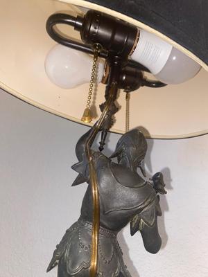 Antique Jester Double Socket Desk Lamp. And a Side Kick