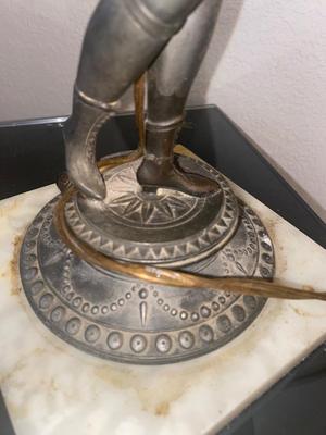Antique Jester Double Socket Desk Lamp. And a Side Kick