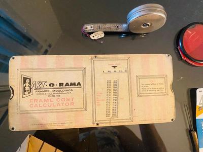 A Different Assortment of Office Needs - rolling cutter - vintage tape measure - and more