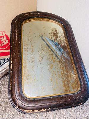 ANTIQUE Mirror, Painting and 2 Photographs