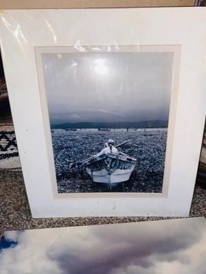 ANTIQUE Mirror, Painting and 2 Photographs
