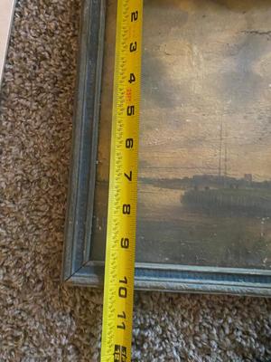 ANTIQUE Mirror, Painting and 2 Photographs