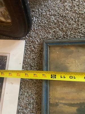 ANTIQUE Mirror, Painting and 2 Photographs
