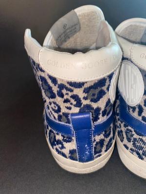 Vintage Golden Goose Women's Super-Star Leopard Print Leather High Top Sneakers