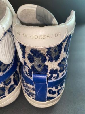Vintage Golden Goose Women's Super-Star Leopard Print Leather High Top Sneakers
