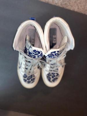 Vintage Golden Goose Women's Super-Star Leopard Print Leather High Top Sneakers