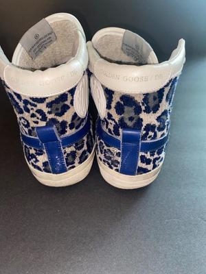 Vintage Golden Goose Women's Super-Star Leopard Print Leather High Top Sneakers