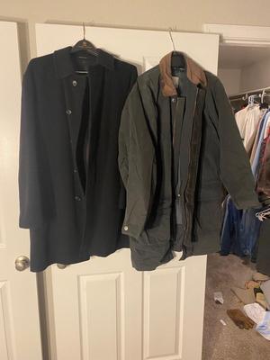 Men’s Alfani Dress Coat and Lands' End Lined Coat 40R