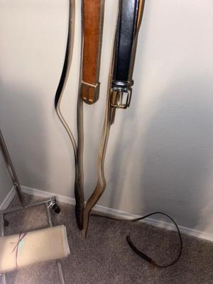 An Assortment of Men’s Belts with belt hook