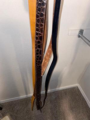 An Assortment of Men’s Belts with belt hook