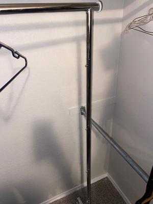 free standing portable Garment Rack and Hangers