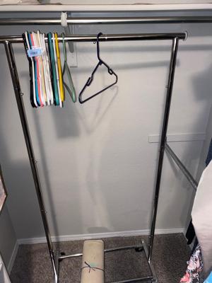 free standing portable Garment Rack and Hangers