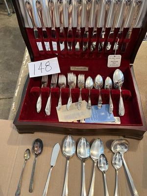 Community Silverplate Flatware Set - Approx 78 Pieces, Two Different Patters Anti-Tarnish Case