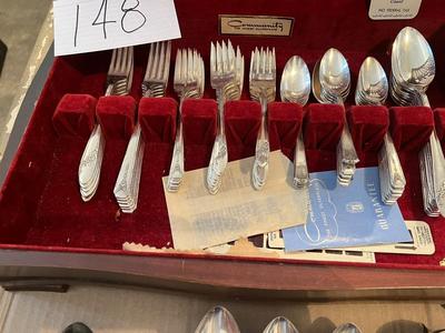Community Silverplate Flatware Set - Approx 78 Pieces, Two Different Patters Anti-Tarnish Case
