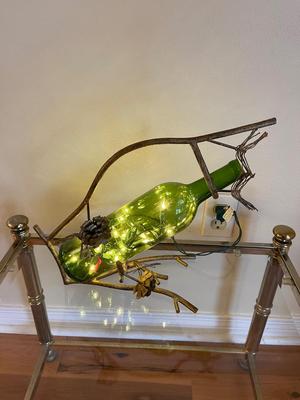 Bronzed wine holder