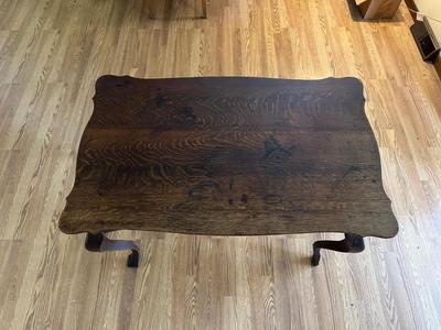 ANTIQUE WRITING DESK WITH DRAWER AND CLAW FEET