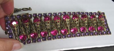 3 Beautiful Rhinestone Bracelets For Repair, Read Description