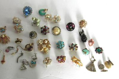 Lot of Vintage Earrings, Singles Only, Read Description