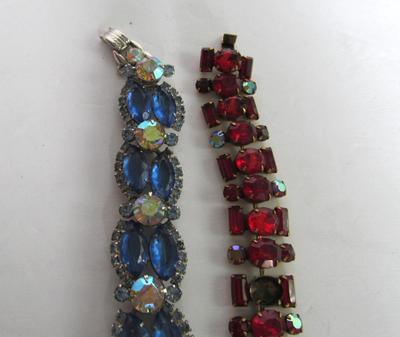 Lot of Vintage Rhinestone Jewelry Needing a Few Stones