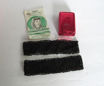 Vintage Crocheted Cuffs, Avon Tempo Bar Soap, Vintage Jewelry Restringing Set
