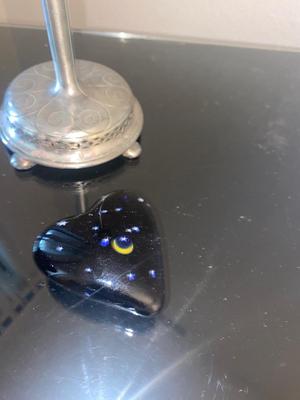Signed Art Glass Paper Weights and Vintage Candle Stick Holder!