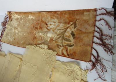 Lot of Vintage Organdy Napkins/Runner From Belgium, and Another Runner