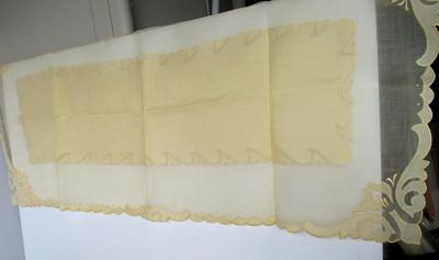 Lot of Vintage Organdy Napkins/Runner From Belgium, and Another Runner