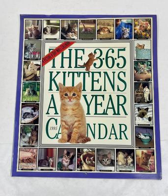 The 365 Kittens-A-Year Calendar 1995 Unused Vintage