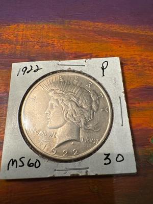 1922 P PEACE DOLLAR MS60