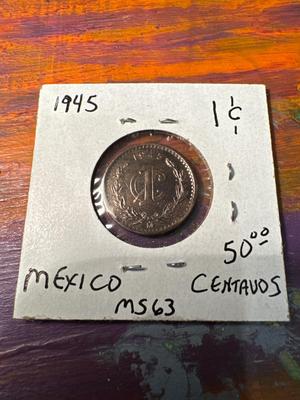 1945 MEXICO 1c CENTAVOS MS63
